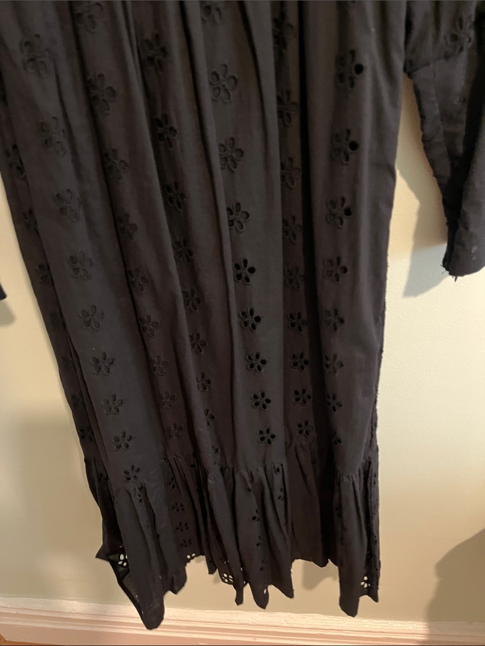 ASOS Black Eyelet Ruffle Maxi Dress - Picture 4 of 5